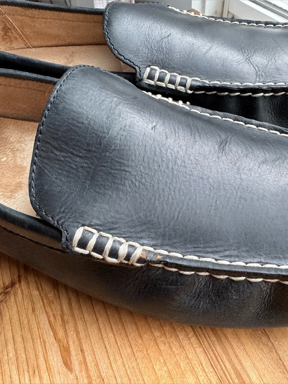 Polo Ralph Lauren Woodley Mens Driving Loafer Shoes Leather Size 15 D Black